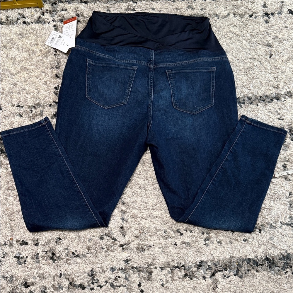 Isabel Maternity by Ingrid & Isabel Dark Blue Skinny Jeans - Picture 9 of 11
